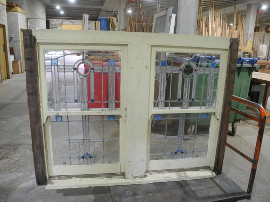 Double Double Hung Leadlight Window