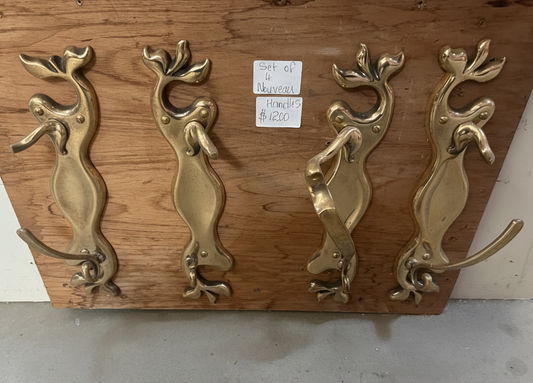 Set of 4 Nouveau Handles