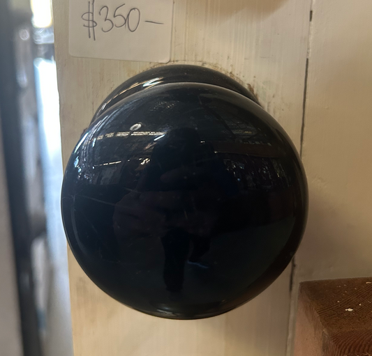 Black Porcelain Centre Door Knob