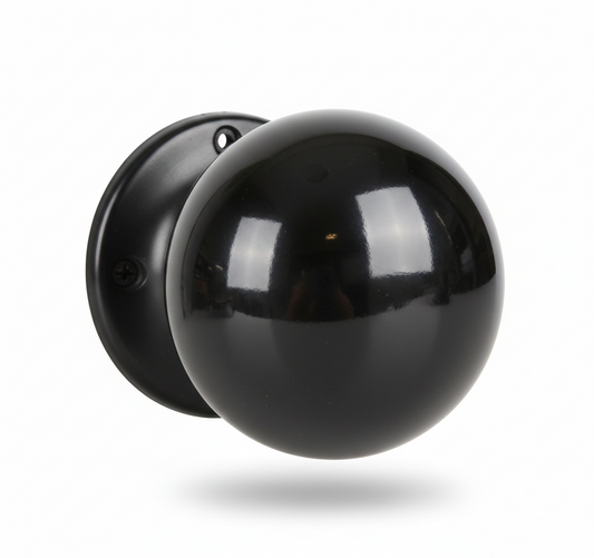 Black Porcelain Centre Door Knob
