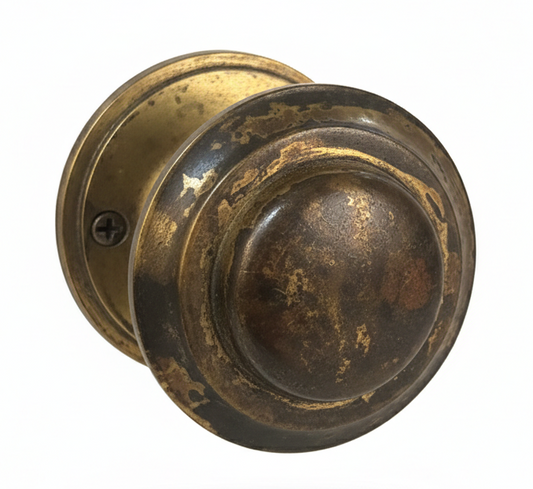 Solid Brass Victorian Plain Dome Centre Door Knob