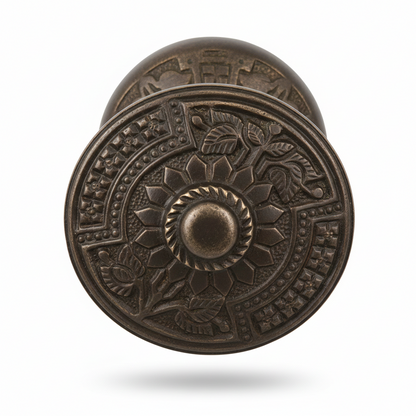 Solid Brass Victorian Eastlake Centre Door Knob