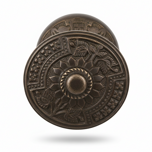 Solid Brass Victorian Eastlake Centre Door Knob