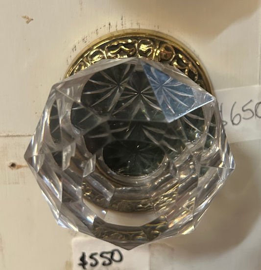 Victorian Cut Glass Centre Door Knob