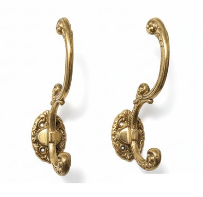 Solid Brass Victorian Hat & Coat Hooks