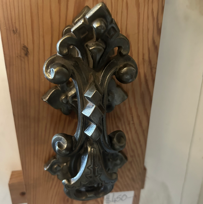 Victorian Cast Iron Scroll Door Knocker
