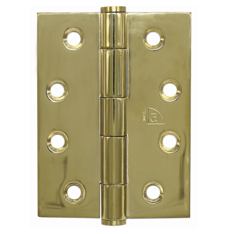 Butt Hinge Fixed Pin inc screws PVD PB 100x100x2.5mm