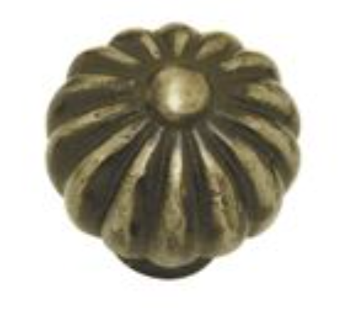 Knobs Fluted Iron Per 2 - Matt Black - 37mm