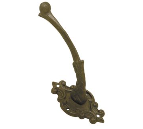 Hat & Coat Hook Iron Black - 110mm