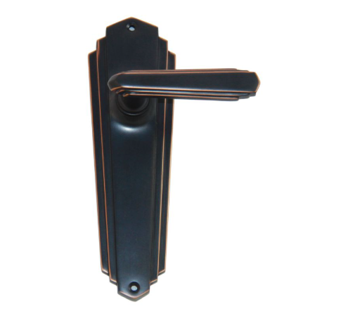 Art Deco Lever Latch Passage Set