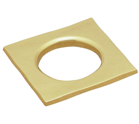Square Newspaper Holder - Polished Brass - 165mm x 165mm