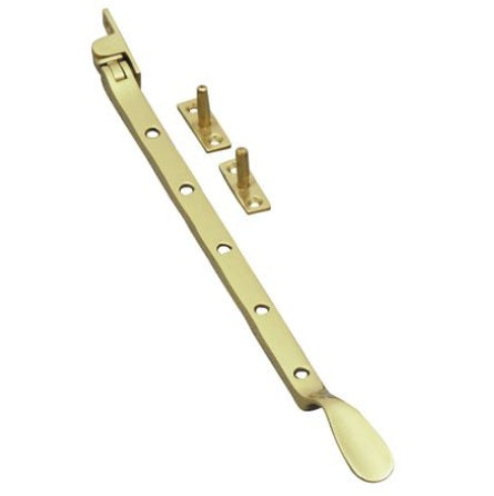 Casement Stay - Polished Brass - 330mm