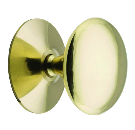 Round Cupboard Knob - Polished Brass - 32mm