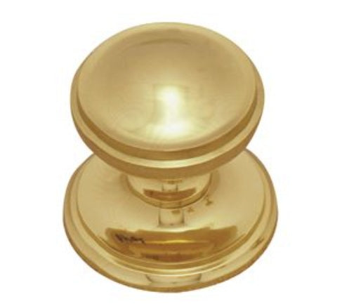 Centre Door Knob - Polished Brass - 85mm