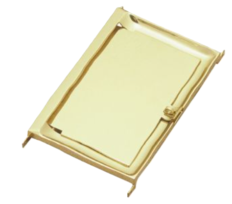 Back Opening Letter Plate - Polished Brass - 165mm x 240mm