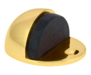 Door Stop Oval - Polished Brass - 45mm