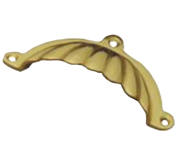 Fluted Drawer Pull - Polished Brass - 100mm