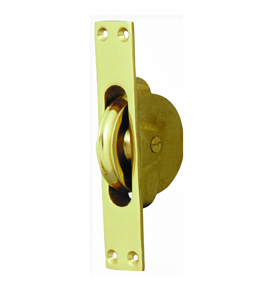 Sash Cord Pulley Bearing Mechanism - Polished Brass