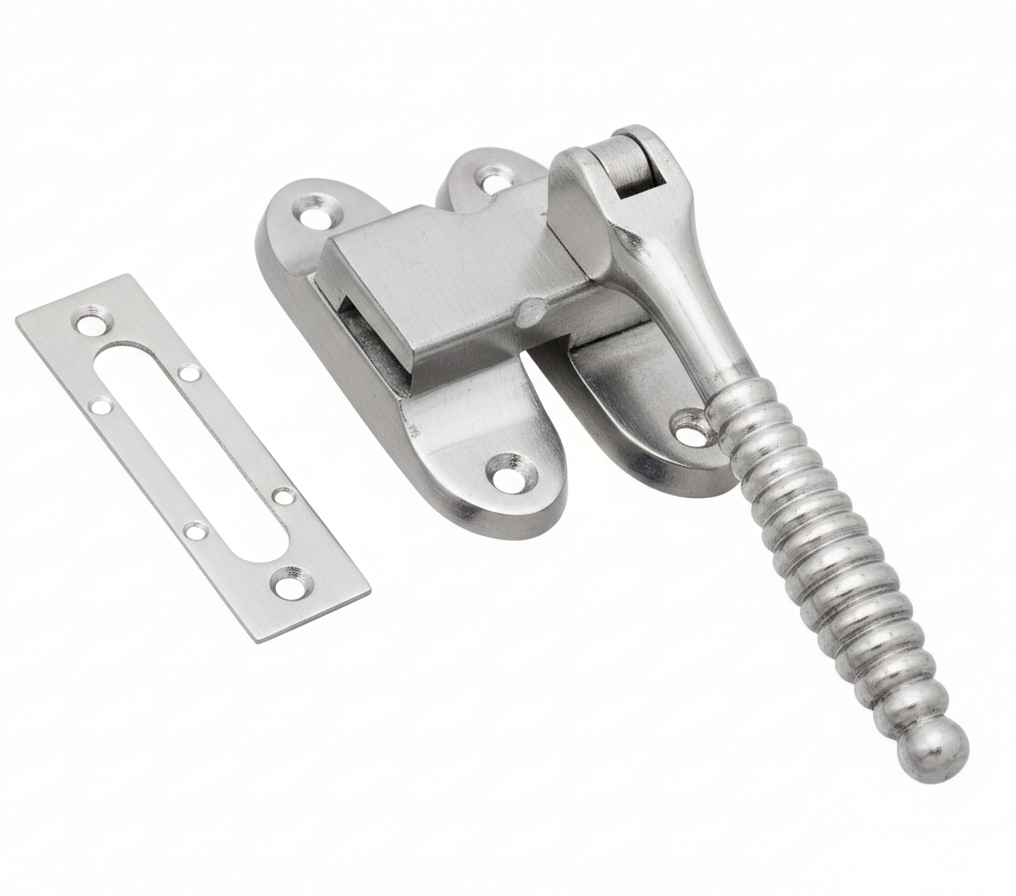 Sash Fastener Reeded - Polished Brass