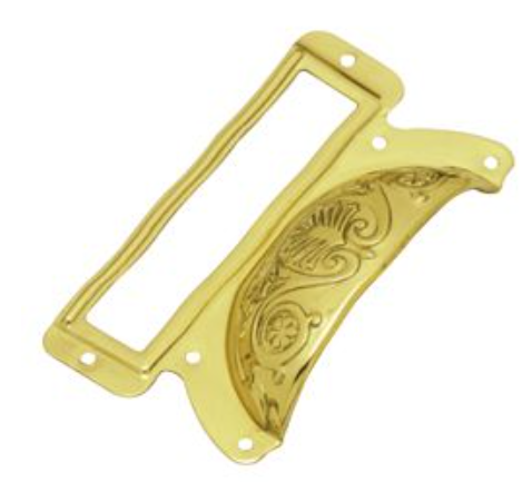 Drawer Pull/Label Insert - Polished Brass - 97mm