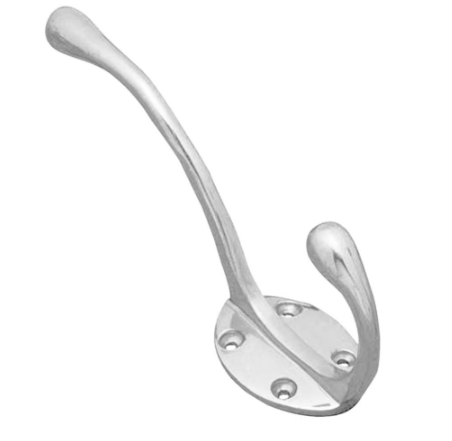 Hat & Coat Hook - Chrome Plated - 150mm