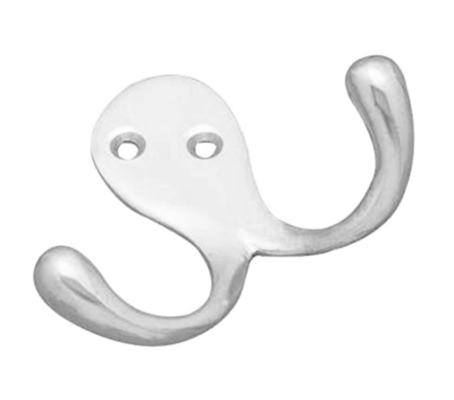 Double Hook - Chrome Plated