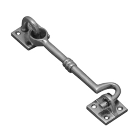 Cabin Hook & Eye - Polished Brass - 200mm