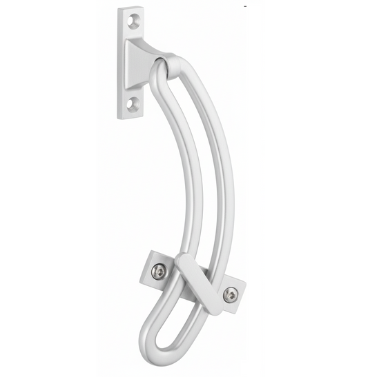 Quadrant Window Stay Bracket & Lock - Chrome Plated - 150mm