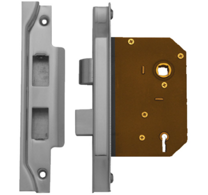 High Security Skeleton Key Entrance Lock 57mm C/C - 45mm & 60mm Rebated Backset