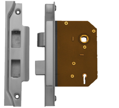 High Security Skeleton Key Entrance Lock 57mm C/C - 45mm & 60mm Rebated Backset