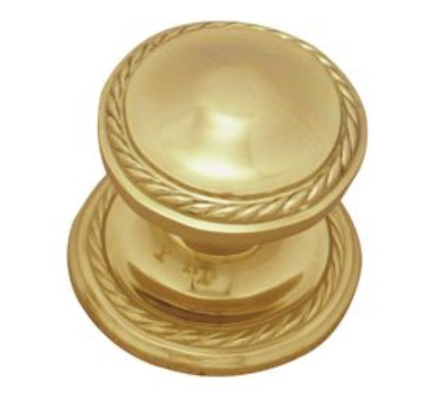 Centre Door Knob Georgian- Polished Brass