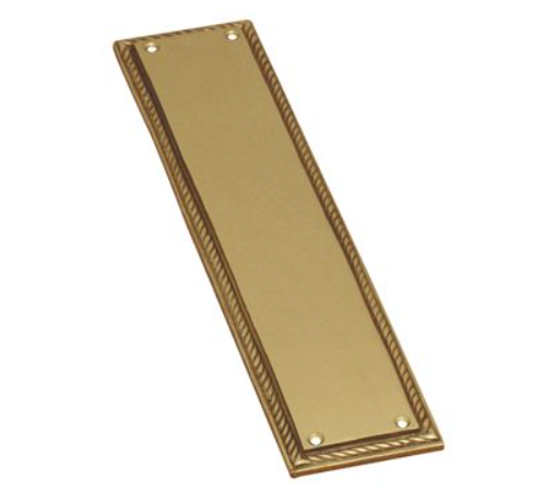Georgian - Push Plate - Polishd Brass - 300mm x 65mm