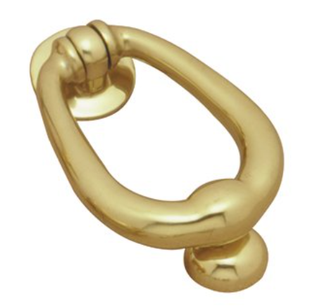 Knocker Oval - Polished Brass