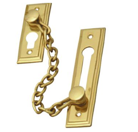 Door Chain - Polished Brass - 130mm