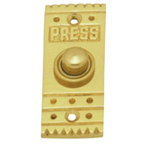 Bell Plate - Polished Brass - 70mm x 28mm
