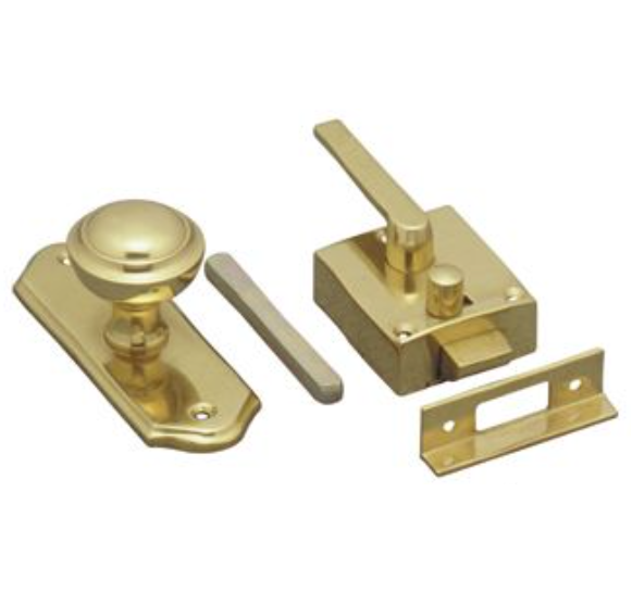 Fly Wire Lock Set - Polished Brass
