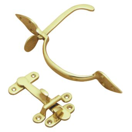 Gate Latch - Polished Brass - 215mm