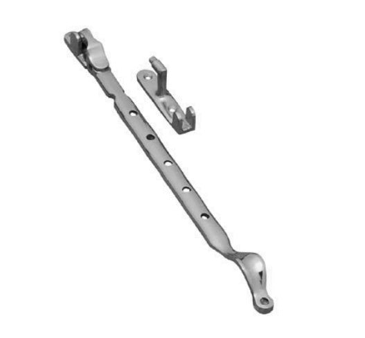Casement Stay Side Mount - Satin Chrome - 300mm