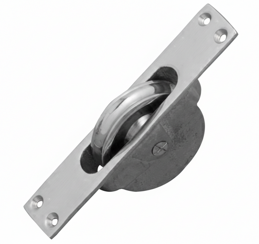 Sash Cord Pulley - Satin Chrome - 125mm
