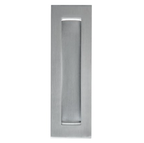 Flush Pull Concealed Fix Rectangle - Satin Chrome - 220mm x 55mm