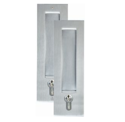 Flush Pull Rectangle (Euro Cylinder Hole) - 220mm x 55mm