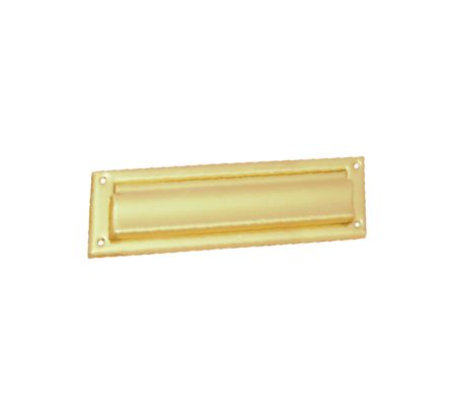 Letter Plate Pressed - Polished Brass - 90mm x 330mm