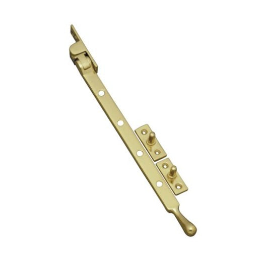 Casement Stay - Polished Brass - 250mm