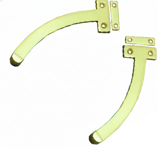Fan Ligh Quadrant Window Stay Bracket - Polished Brass - 150mm