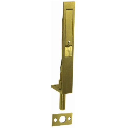 Flush Bolt Improved Design - Polished Brass - 150mm
