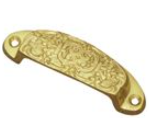 Drawer Pull - Polished Brass - 80mm