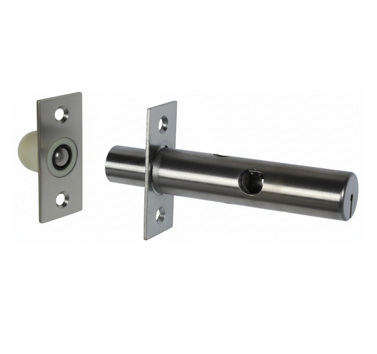 Window Lock & Key - Satin Chrome - 62mm