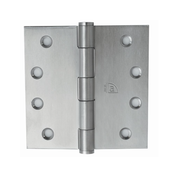 Fixed Pin Hinge - Stainless Satin Steel - 100mm x 100mm