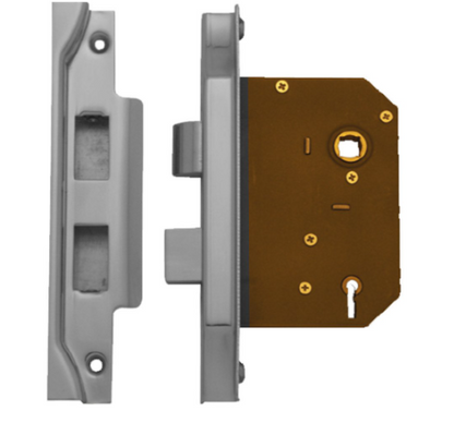 High Security Skeleton Key Entrance Lock 57mm C/C - 45mm & 60mm Rebated Backset