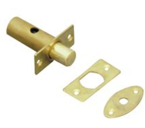 Window Lock & Key - Polished Brass - 32mm